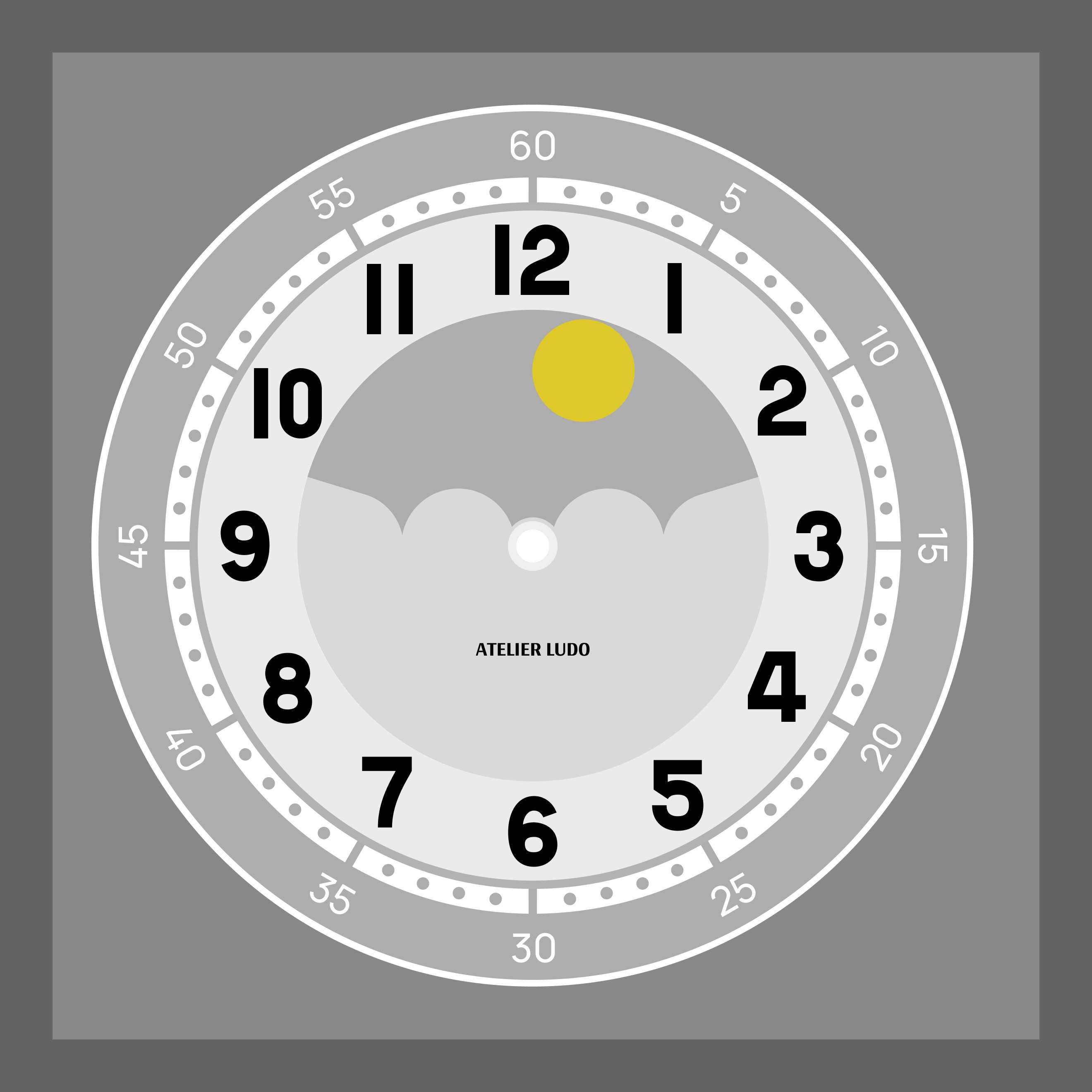 Moon phase and sun complication light theme